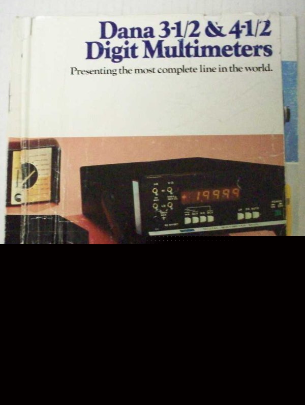 Dana digital multimeters catalog - $5 shipping 