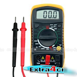 Digital lcd multitester multimeter meter ohms volts us