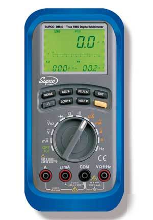 Digital multimeter with true rms triple display DM40