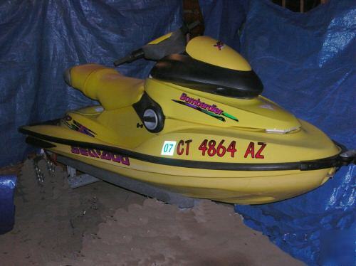 1997 bombadier xp sea-doo, yellow color, gas fuel