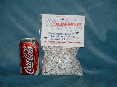Color chips/flakes for garage concrete floor paint