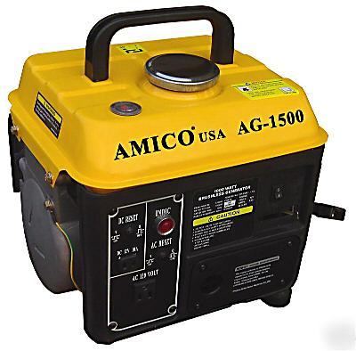 Electric generator gasoline operated ac/dc 2 hp 1000 wa