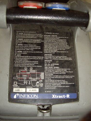 Inficon xtract-r refrigerant recovery system nice unit