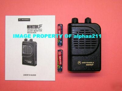 Motorola minitor 3/iii sv 2 chan stored voice vhf pager
