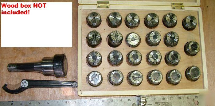 New 23 pc er 40 collet set R8 for bridgeport mill