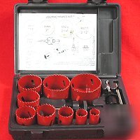 New hole saw kit 13 pc 3/4 -> 2-1/2 cobalt bi-metal 