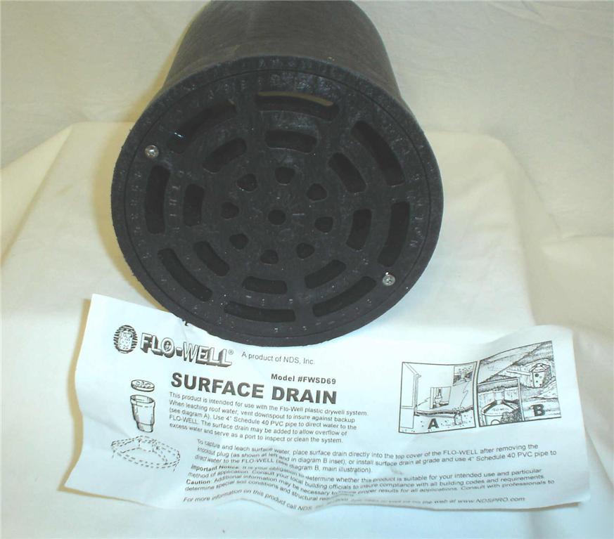 New nds flo-well FWSD69 surface drain inlet with grate