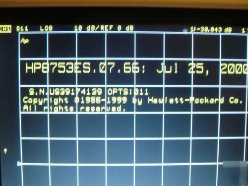 Agilent 8753ES 300KHZ-3 ghz network analyzer & 85046A