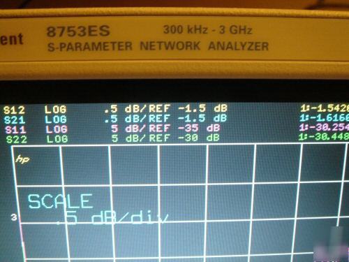 Agilent 8753ES 300KHZ-3 ghz network analyzer & 85046A