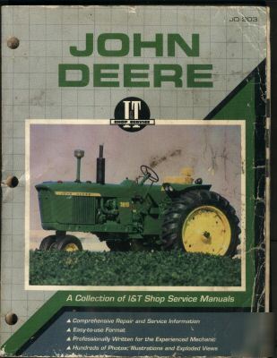 John deere jd-203 i & t shop service manual 1989