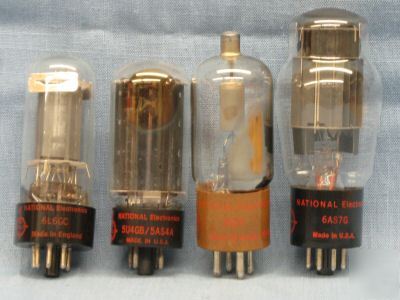 National tubes 5U4GB 6L6GC 3B24 6AS7G