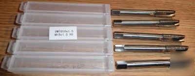 New 5PC hss M10 x 1.5 quality import sptt tap