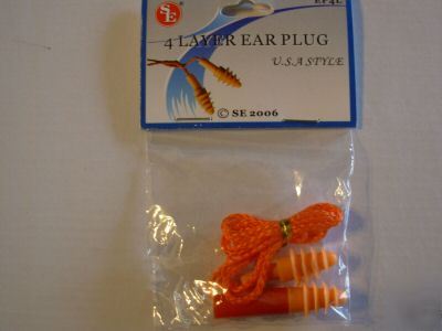 Wholesale-12 unopened pairs of 4 layer ear plugs w cord