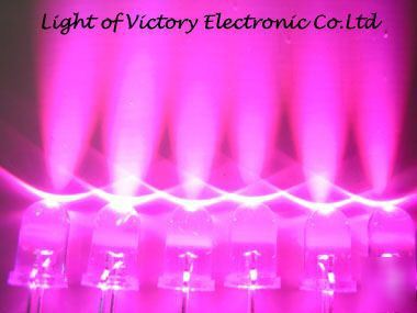300 x 5MM pink led lamp 10,000MCD + 300 free resistor