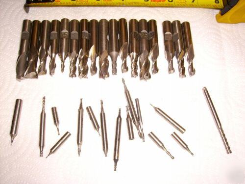 32 end mills hs usa 3/8 .187 shank resharpened cheap n