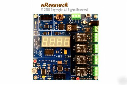 Bsc-ii basic stamp 2P controller 7SEG relay rtc a/d I2C