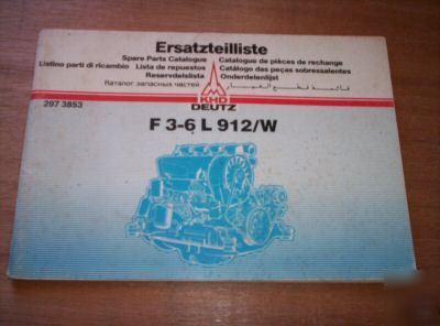 Deutz khd F3-6 912 spare parts catalogue