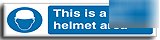 Safety helmet area sign-adh.vinyl-300X75MM(ma-071-aj)