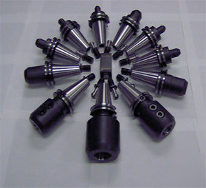 New 11 lyndex CAT40 reg end mill holders kit+pull studs