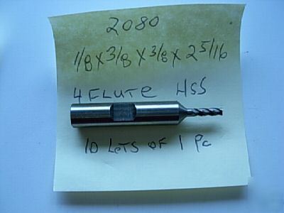 1/8 4 flute end mills lot 2080