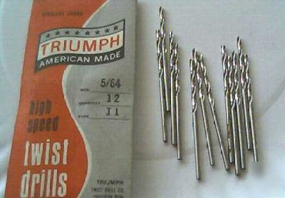 New usa made 5/64 jobber length drill bits 12 pack