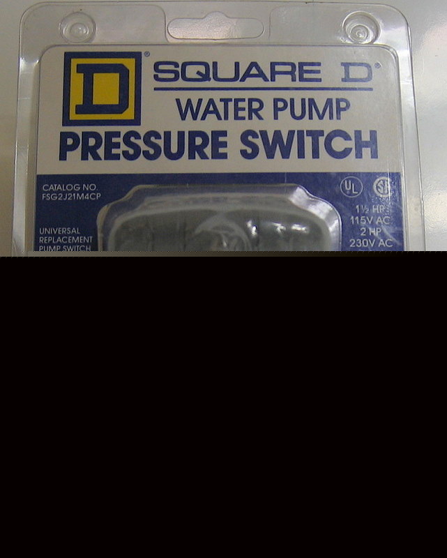 Square d water pump pressure switch 120, 240 30-50 psi 