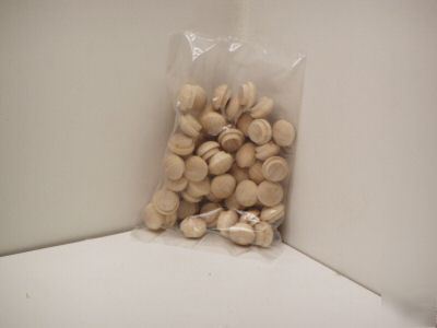 Wood part (woodworking 3/8 x 3/32 cap plug) pkg of 50