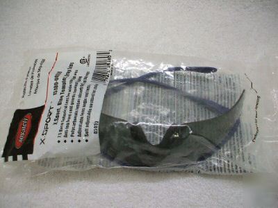 Aosafety blue temple gray lens ant-fog safety glasses