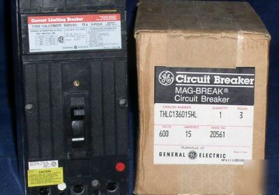 New ge #THLC136015WL current limiting circuit breaker 