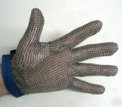 Stainless steel metal mesh safety glove - large size