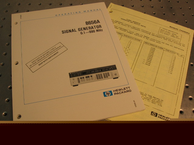 G30885 hp 8656A operating manual