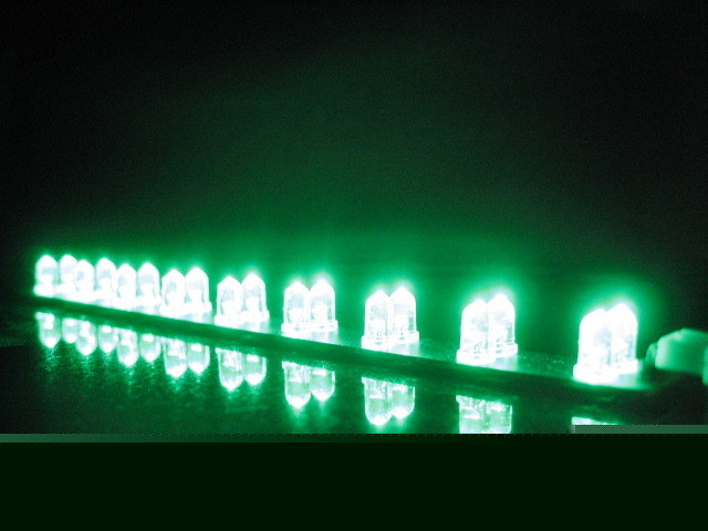 F s/h 180MM rigid led strip w/18PCS ultrabright green