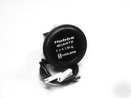 Hobbs forklift hour meter black bezel round 10-80 volt