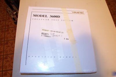 New like wavetek 3600D cellular test system w/manual 