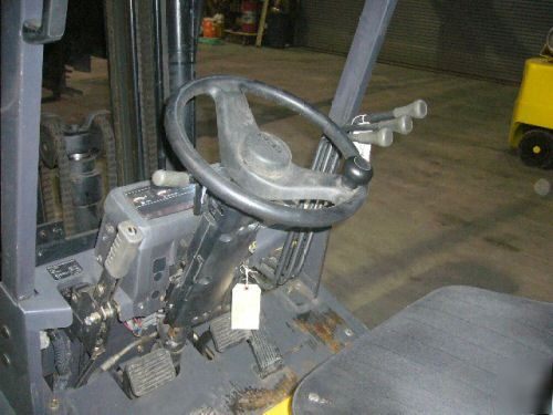 Tcm 4600 lb. fork lift pneumatic tires 3-stage mast 