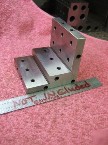 Angle plate toolmaker machinist ground hard steps mint
