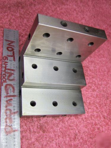 Angle plate toolmaker machinist ground hard steps mint