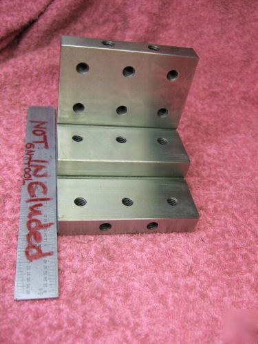 Angle plate toolmaker machinist ground hard steps mint