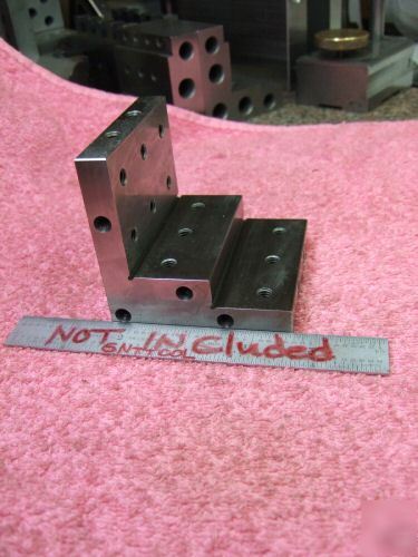 Angle plate toolmaker machinist ground hard steps mint