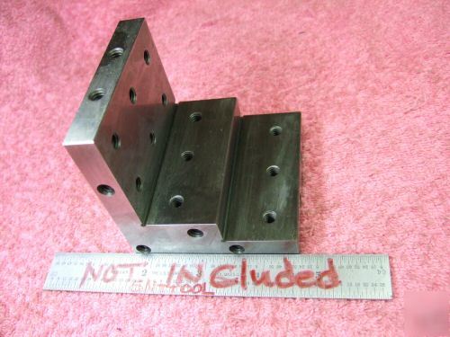 Angle plate toolmaker machinist ground hard steps mint