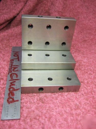 Angle plate toolmaker machinist ground hard steps mint