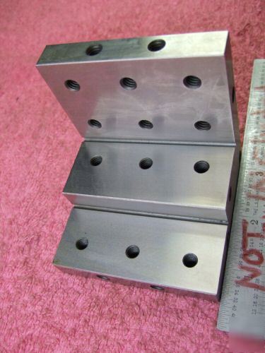 Angle plate toolmaker machinist ground hard steps mint