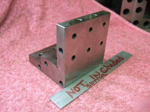 Angle plate toolmaker machinist ground hard steps mint