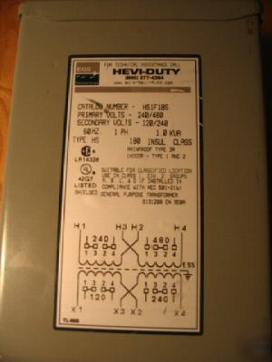 Sola heavy duty transformer HS1F1BA 