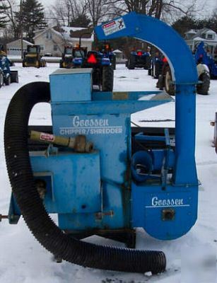 Goossen 3PT hitch mount pto powered chipper/shredder