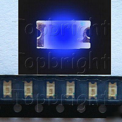 200 pcs 1206 smt smd 250 mcd blue led free ship