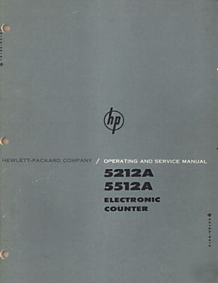Agilent hp 5212A 5512A operation & service manual