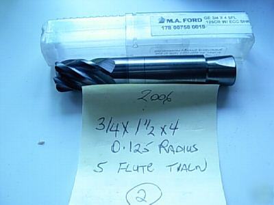 3/4 5 fl variable pitch ma ford end mill tialn ctd 2006