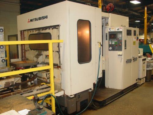 Mitsubishi model m-H5A cnc horizontal machining center