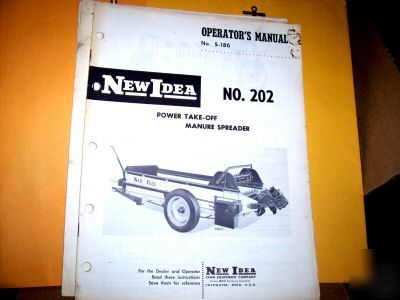 New idea no. 202 manure spreader operators manual